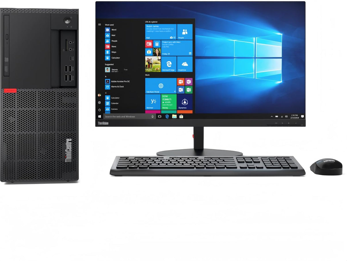 Refurbished Lenovo Gaming Desktop Bundle intel i5 8500 / 16G Ram/ 1T SSD/ RTX3050 / WIn11 Pro with 24 inch Monitor and Keyboard Mouse Uniway Computer Alberta